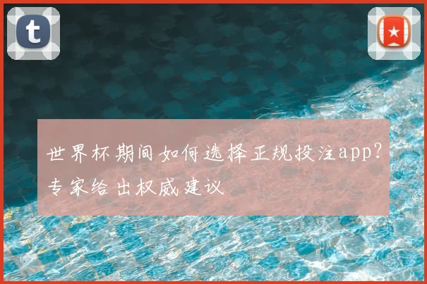 世界杯期间如何选择正规投注app?专家给出权威建议